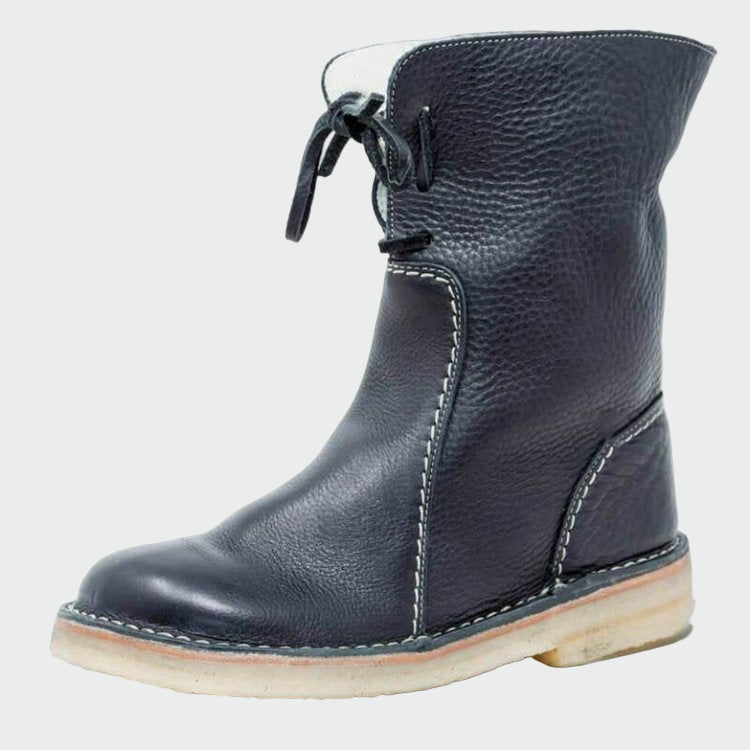 Valerie - Wasserdichte Leder Schuhe mit Wollfütterung