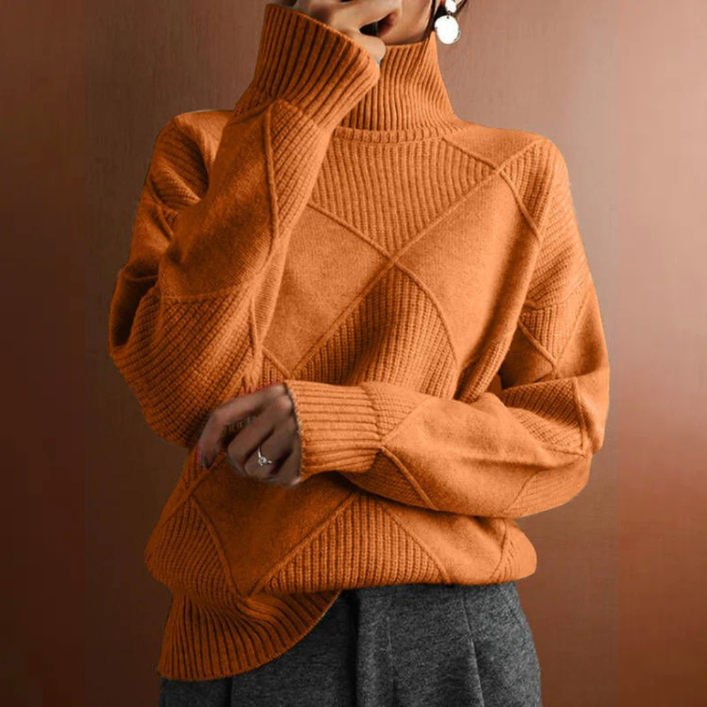 Marcelle | Grobstrick-Rollkragenpullover