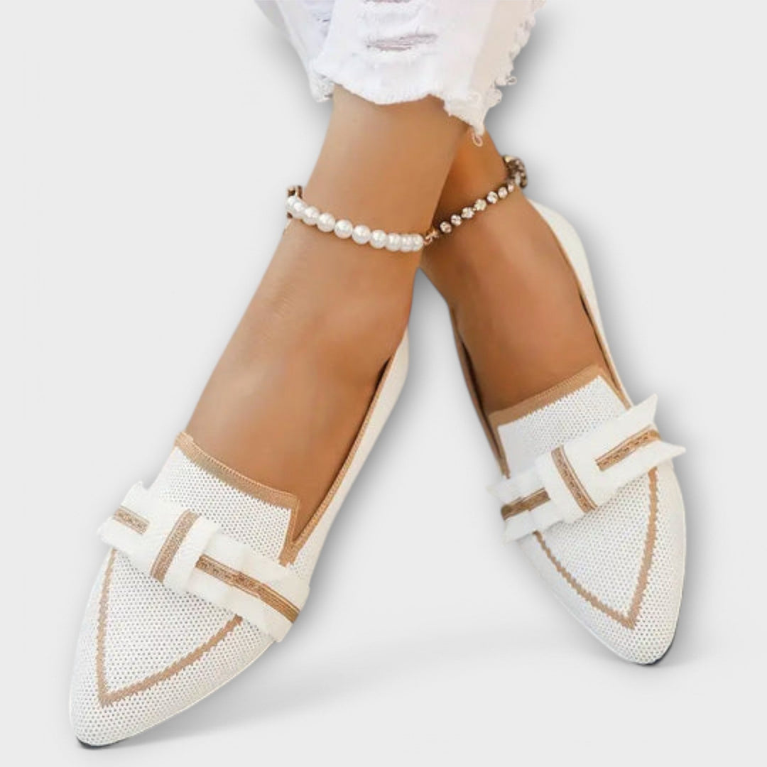 Margit | Flache Damenschuhe mit geknotetem Design