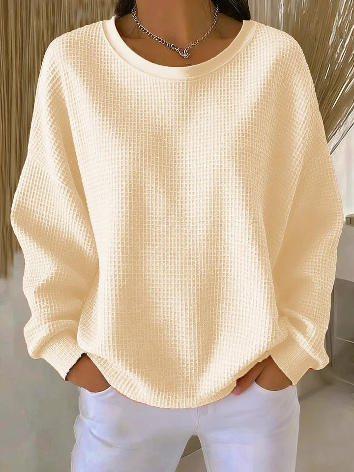 Bärbel | Klassischer Pullover mit Waffelstruktur