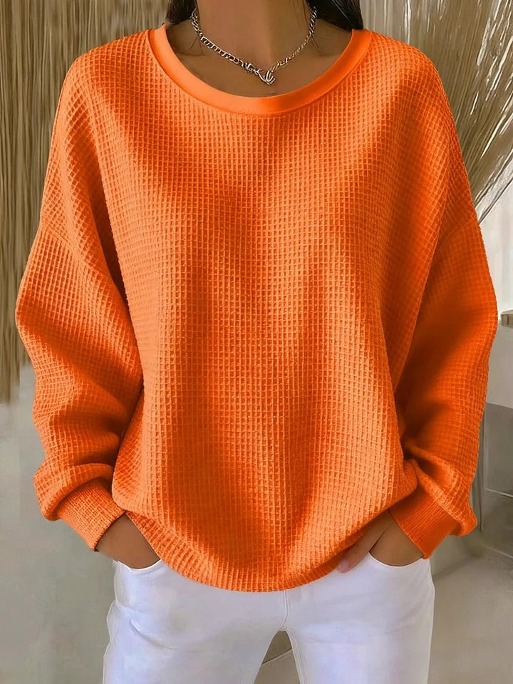 Bärbel | Klassischer Pullover mit Waffelstruktur