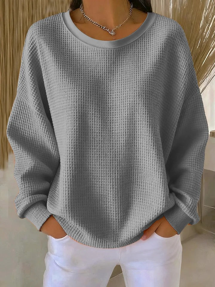 Bärbel | Klassischer Pullover mit Waffelstruktur