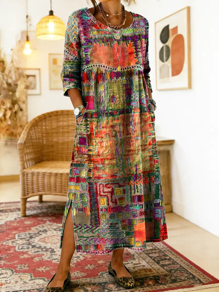 Eliana | Bedrucktes Midi-Kleid