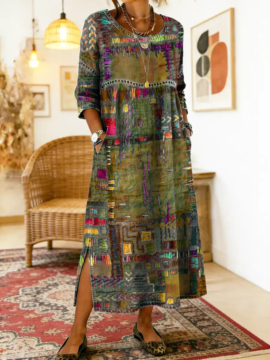 Eliana | Bedrucktes Midi-Kleid