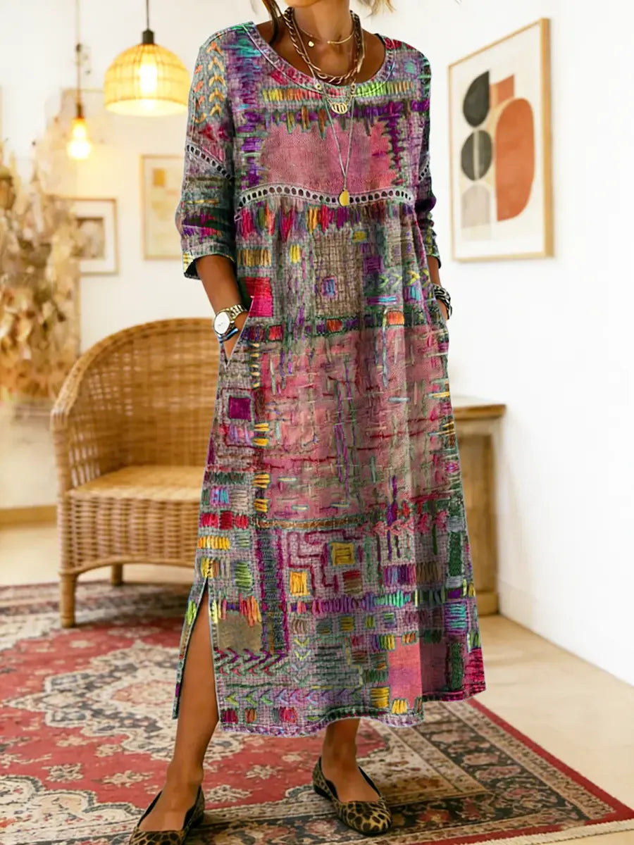 Eliana | Bedrucktes Midi-Kleid