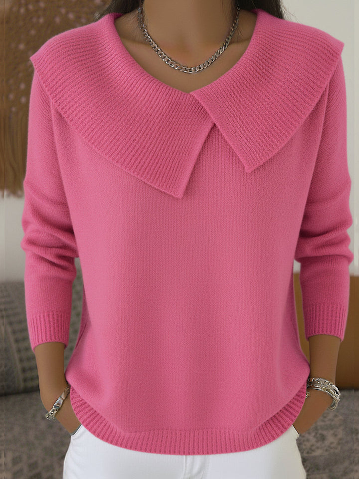 Ingrid | Kuscheliger Pullover mit Umschlagkragen