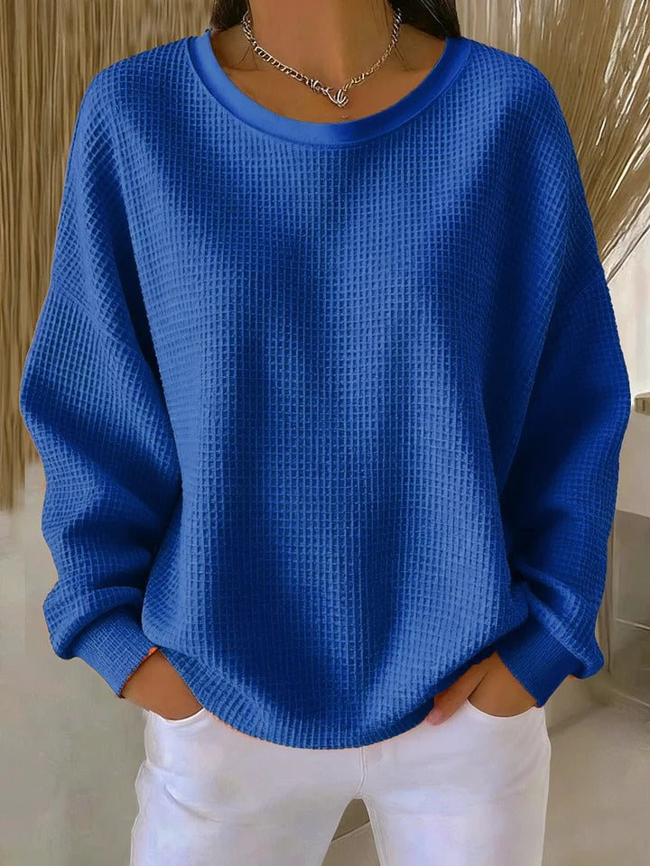 Bärbel | Klassischer Pullover mit Waffelstruktur