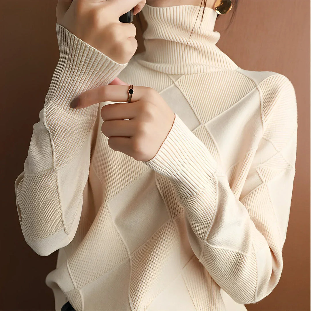 Marcelle | Grobstrick-Rollkragenpullover