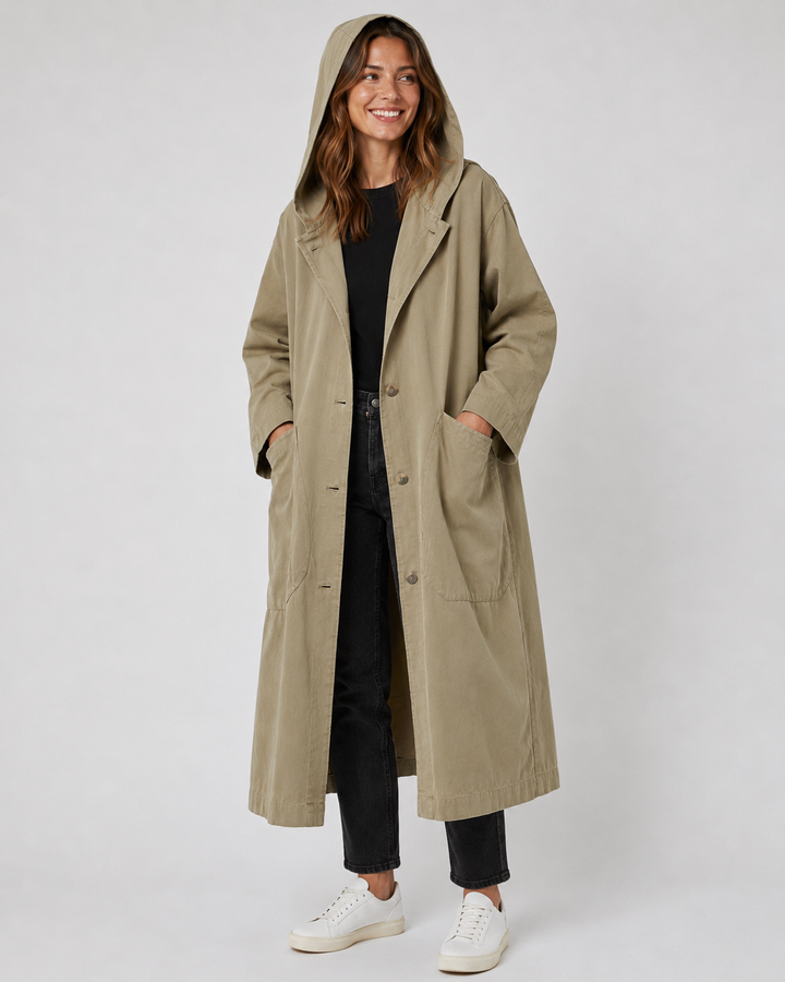 Guinevere Langer Wasserdichter Trenchcoat | Klassische Damenoberbekleidung