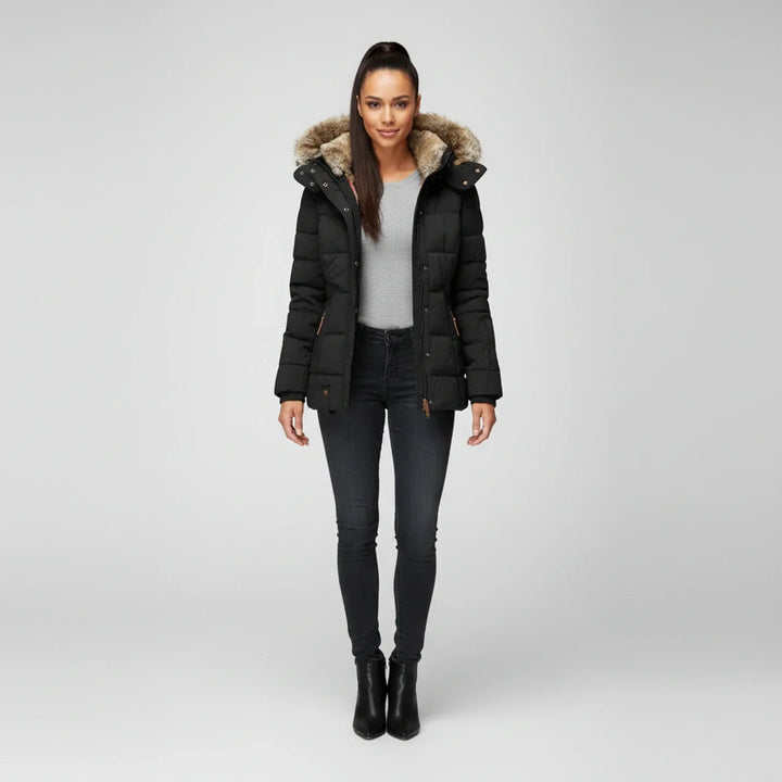 Damen Kapuzen Steppjacke
