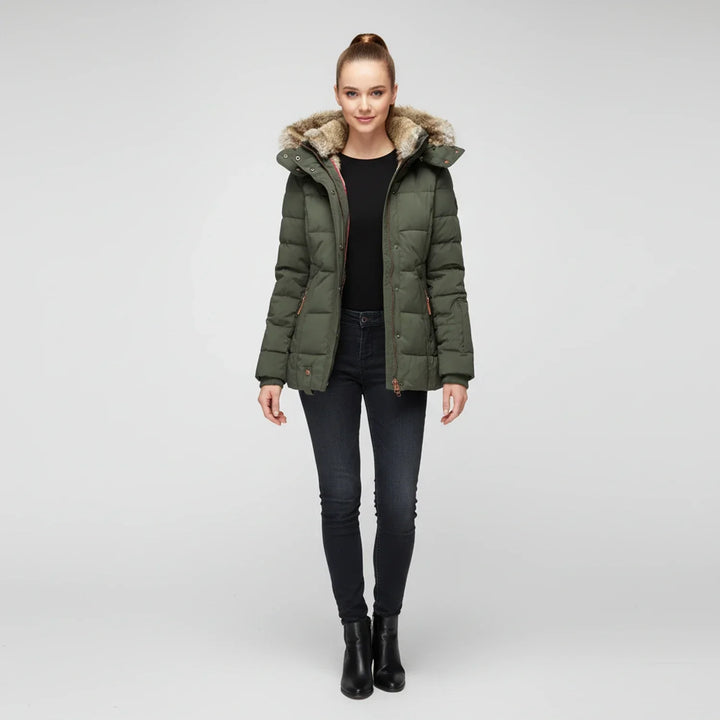 Damen Kapuzen Steppjacke