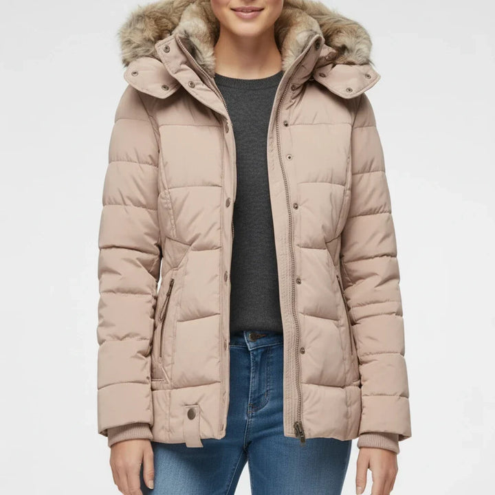 Damen Kapuzen Steppjacke