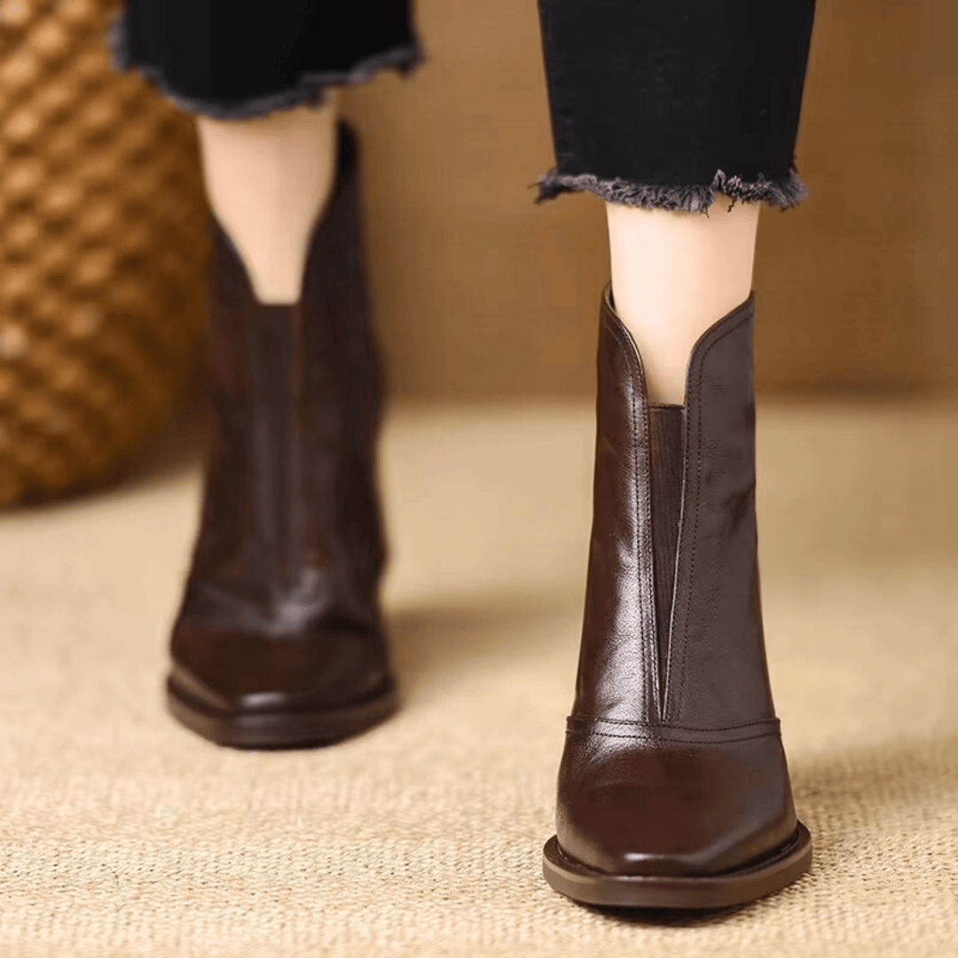 Klaudia - Luxuriöse Stiefeletten mit mittelhohem Absatz
