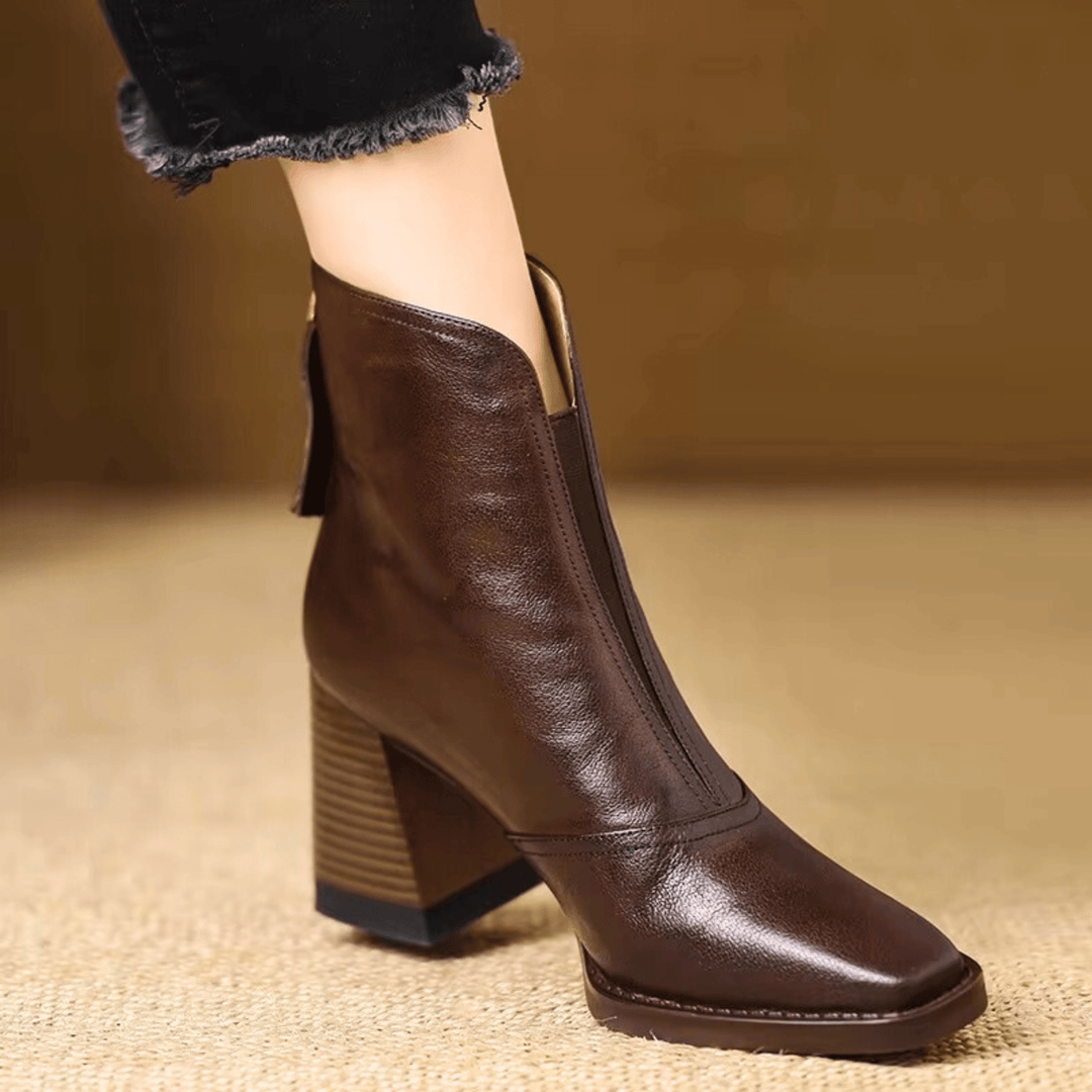 Klaudia - Luxuriöse Stiefeletten mit mittelhohem Absatz