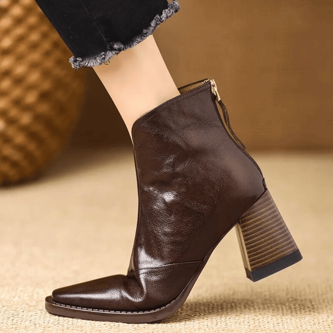 Klaudia - Luxuriöse Stiefeletten mit mittelhohem Absatz