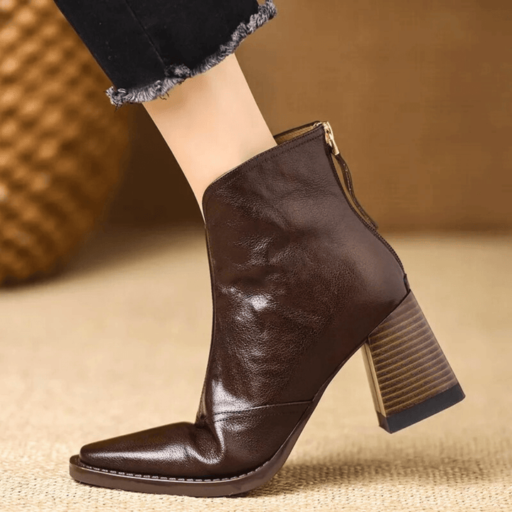Klaudia - Luxuriöse Stiefeletten mit mittelhohem Absatz